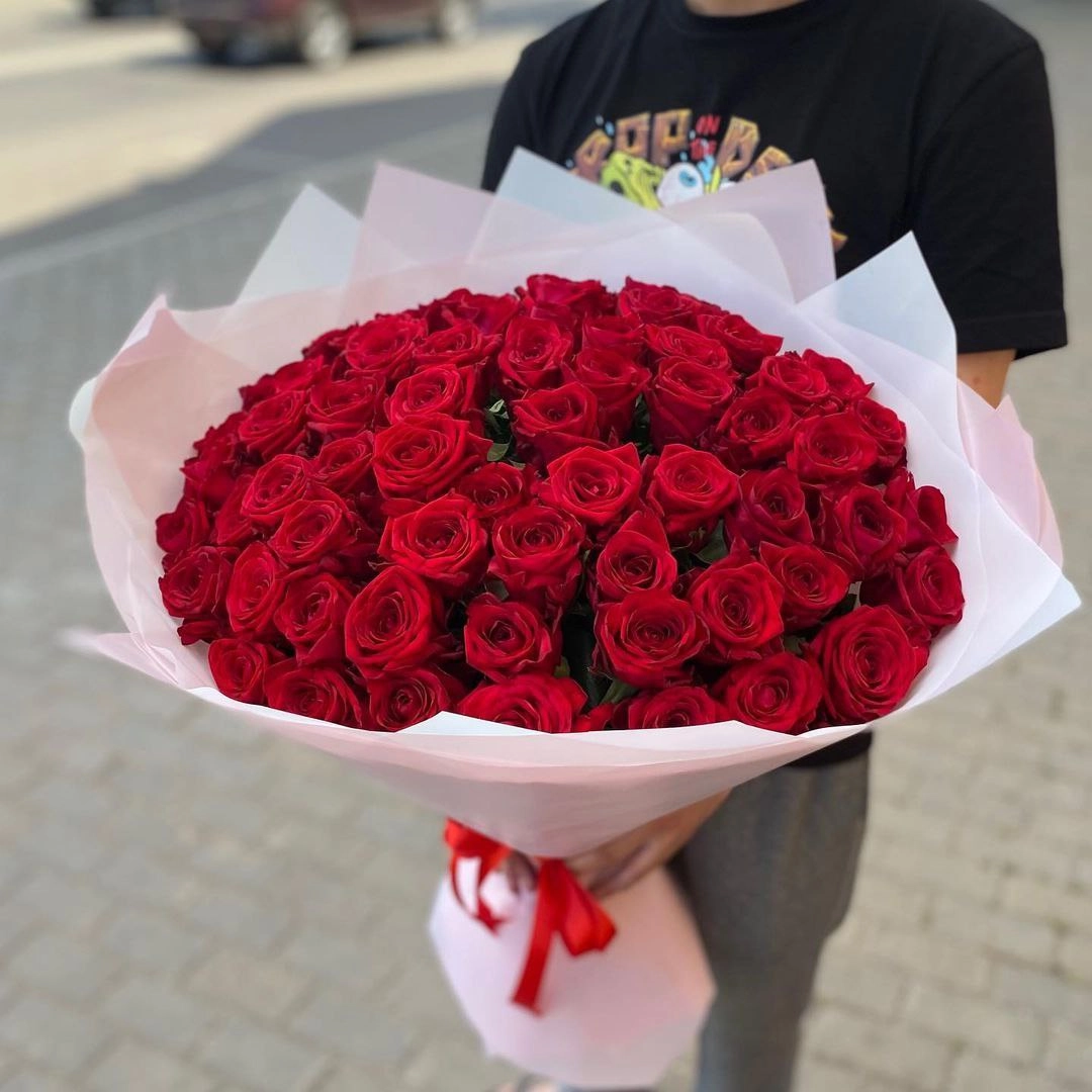 101 qızılgül buketi