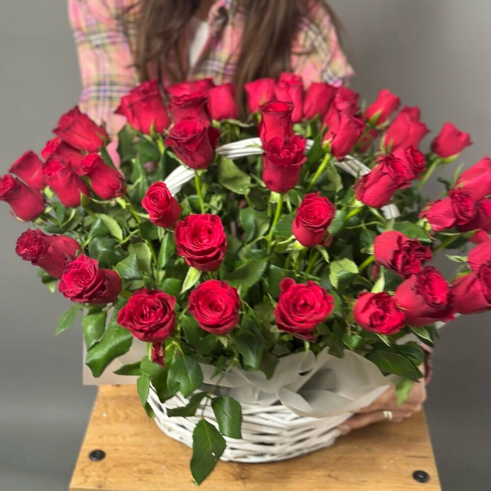 51 roza səbət Qızılgül - Image 3