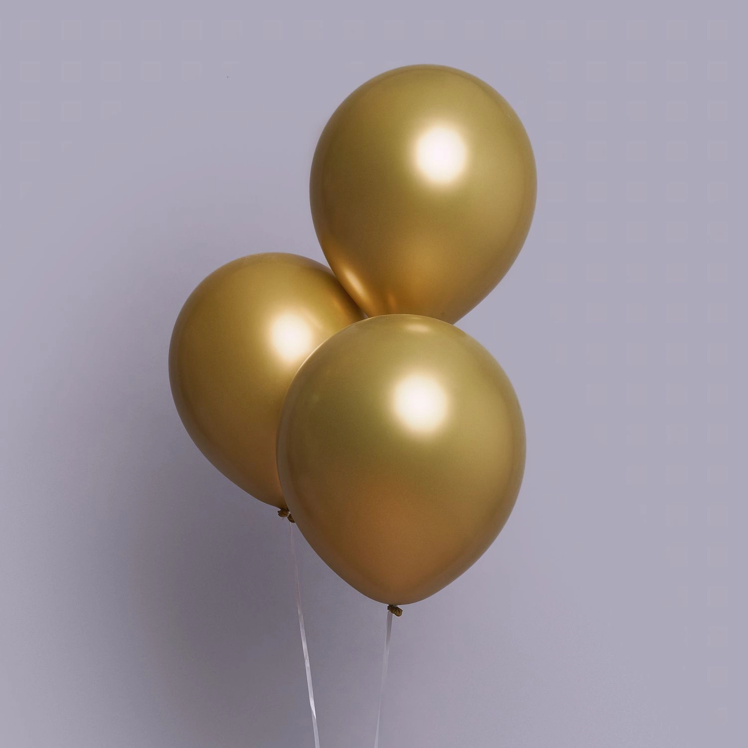 Helium şarlar xrom qızılı 3 ədəd Hədiyyə
