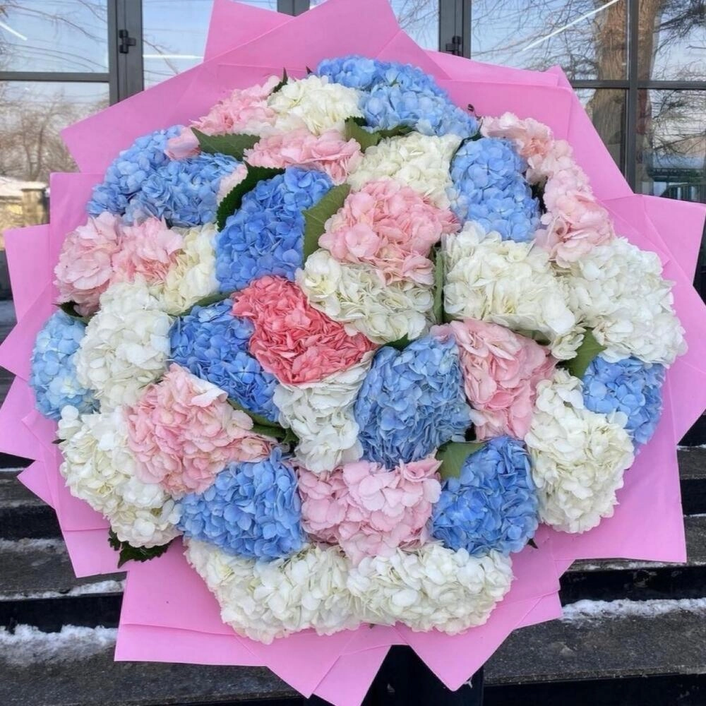 Qortenziyalar fərqli rənglərdə Buketlər